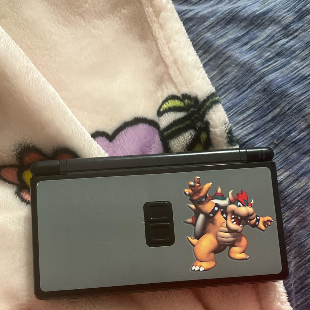 Nintendo Handheld Console Black Gray Bowser Design